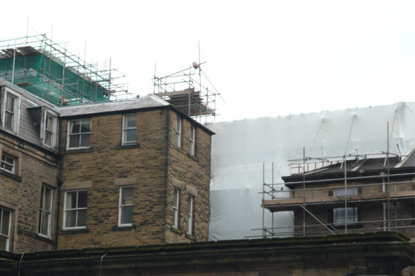Temporary Roof at Buxton Palace Hotel