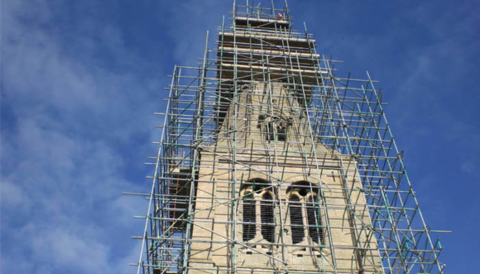 Scaffolding for heritage projects, churches, castles, confined spaces